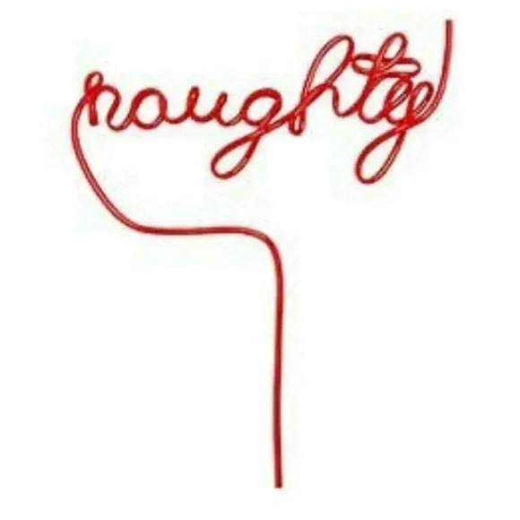 Christmas Drinking Straw - Naughty - Picture 1 of 1